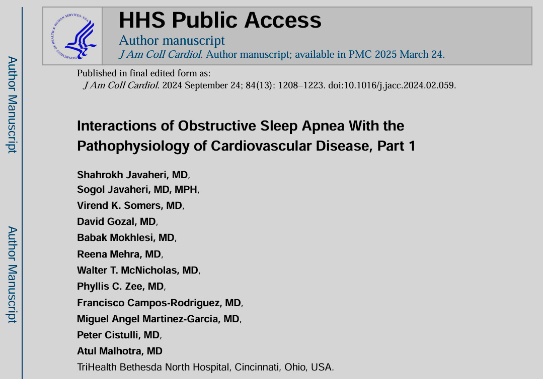Interactions of Obstructive Sleep Apnea With the Pathophysiology of Cardiovascular Disease