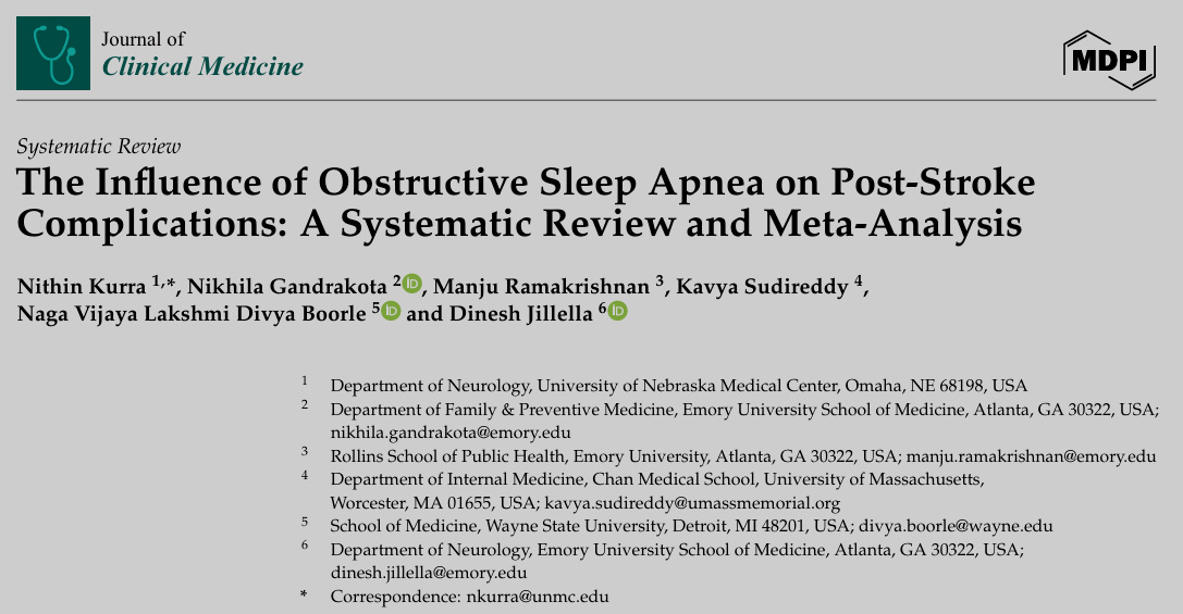 The Influence of Obstructive Sleep Apnea on Post-Stroke Complications_