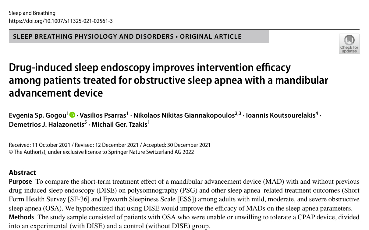 Drug‑induced sleep endoscopy improves intervention efficacy